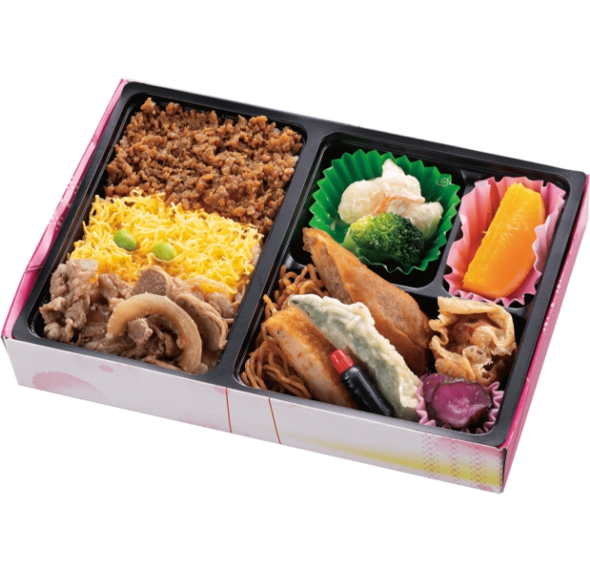 肉めし三色弁当