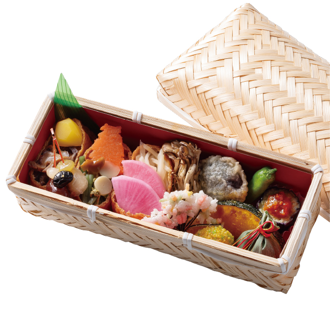 竹籠ベジタブル弁当 竹あかり